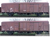 Tillig 70089 - H0 - 2-tlg. Set Gedeckte Güterwagen, ČSD, Ep. IV